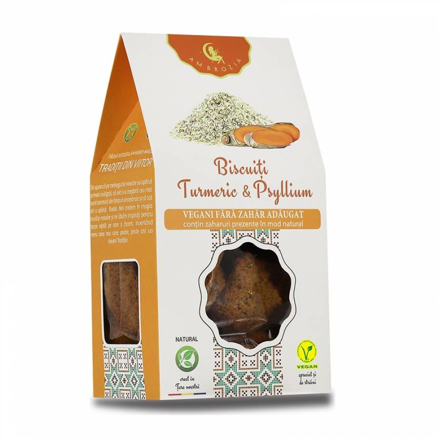 Biscuiti turmeric si psyllium x 150g