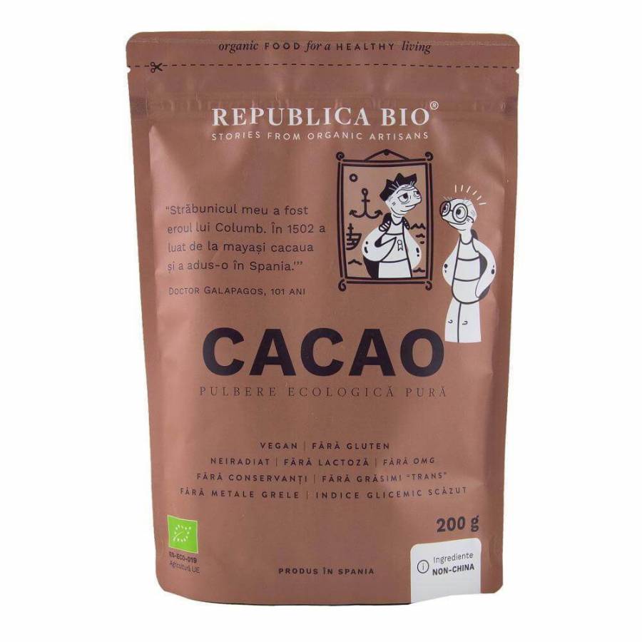 Cacao pulbere ecologica pura x 200g (REPUBLICA BIO)