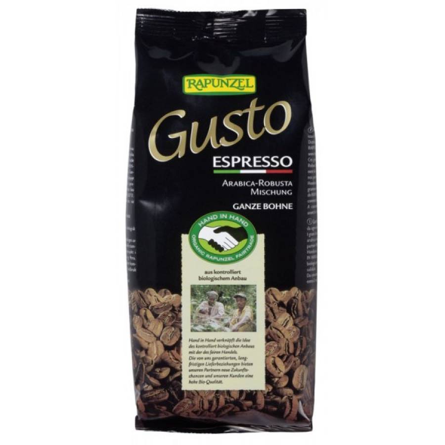 Cafea gusto espresso boabe eco x 250g (RAPUNZEL)