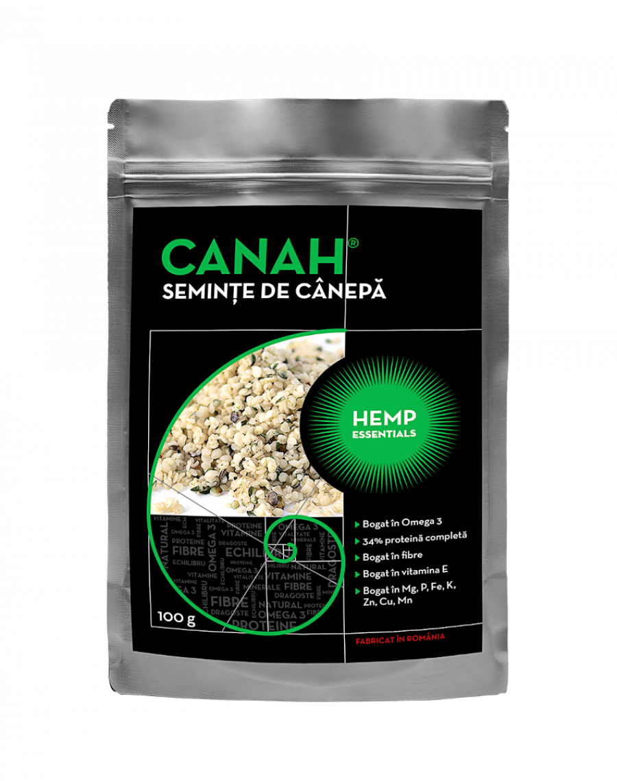 CANAH Seminte decorticate de canepa 100g