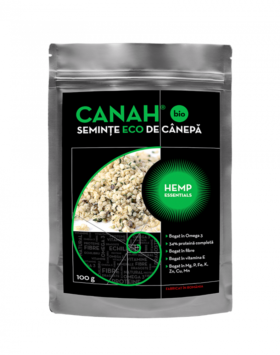 CANAH Seminte decorticate de canepa bio x 100g