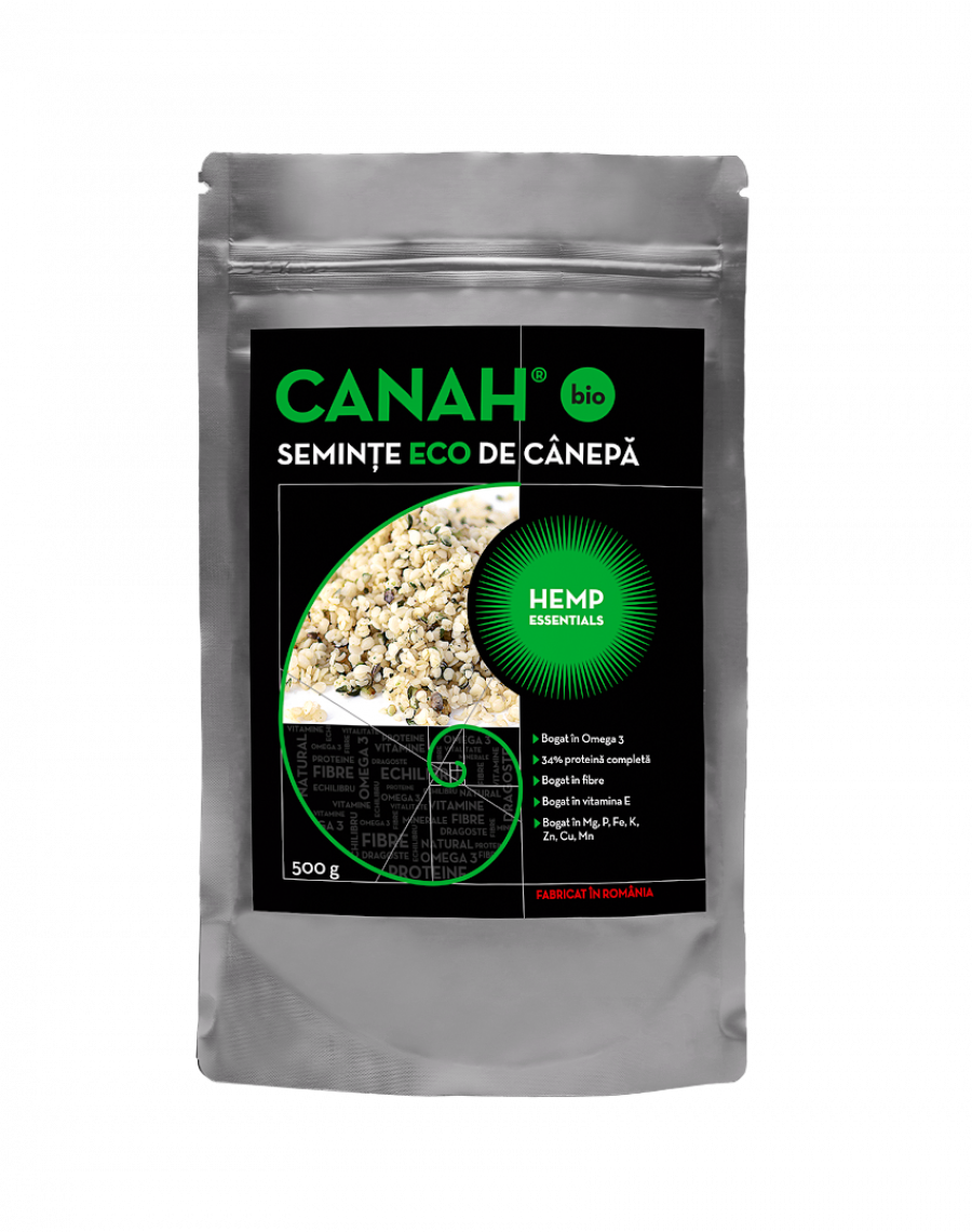 CANAH Seminte decorticate de canepa bio x 500g