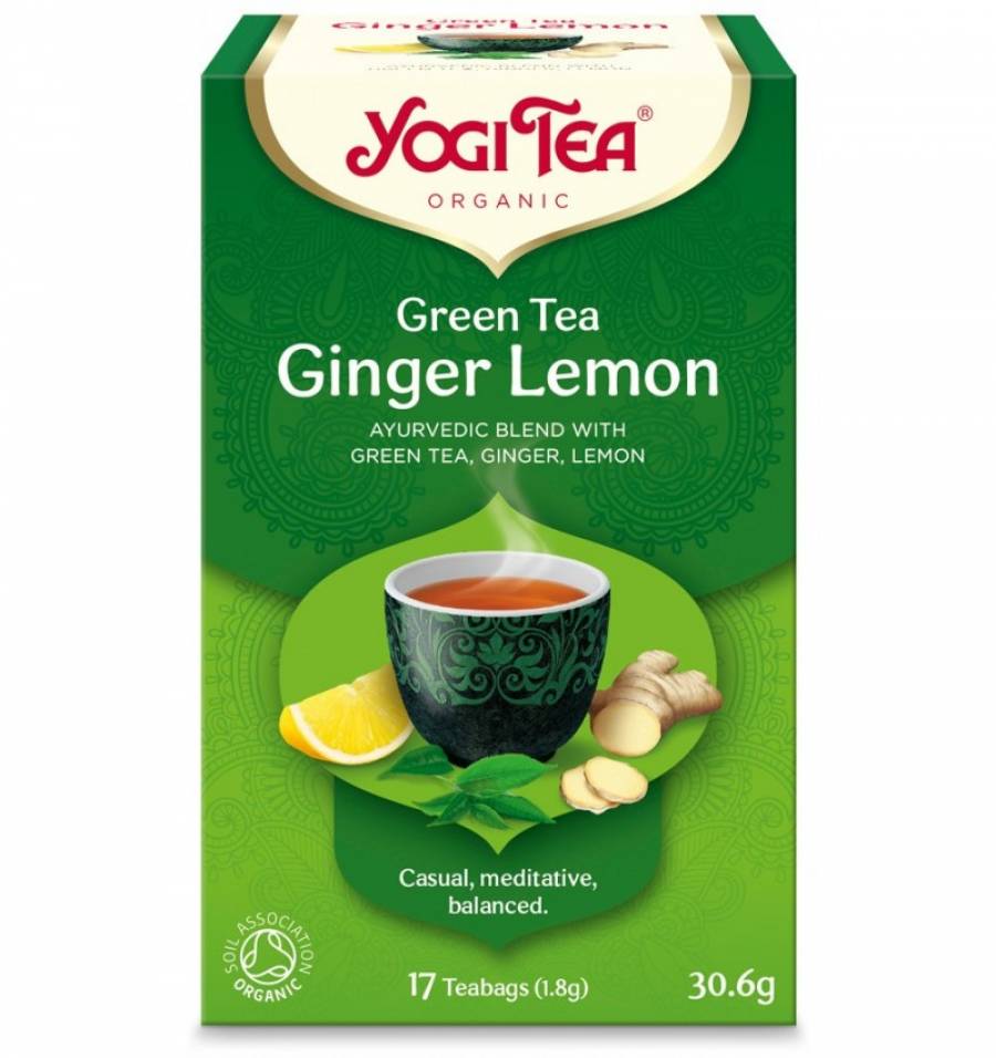 Ceai verde cu ghimbir si lamaie x 17 plicuri (YOGI TEA)