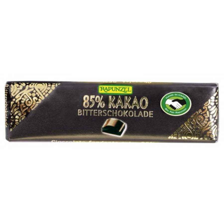 Ciocolata amaruie 85% cacao eco x 20g (RAPUNZEL)