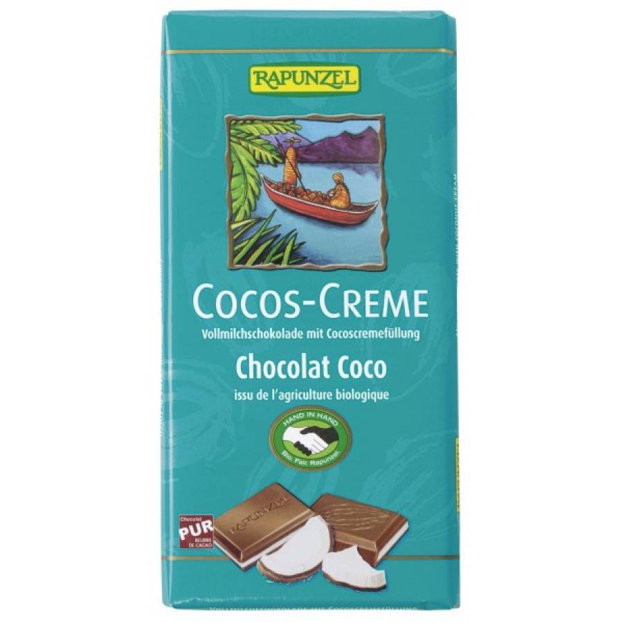 Ciocolata cu crema de cocos eco x 100g (RAPUNZEL)