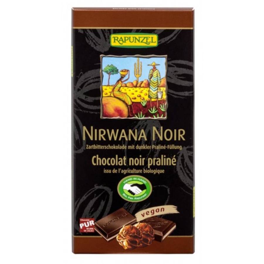 Ciocolata nirwana neagra 55% cacao cu trufandale eco x 100g