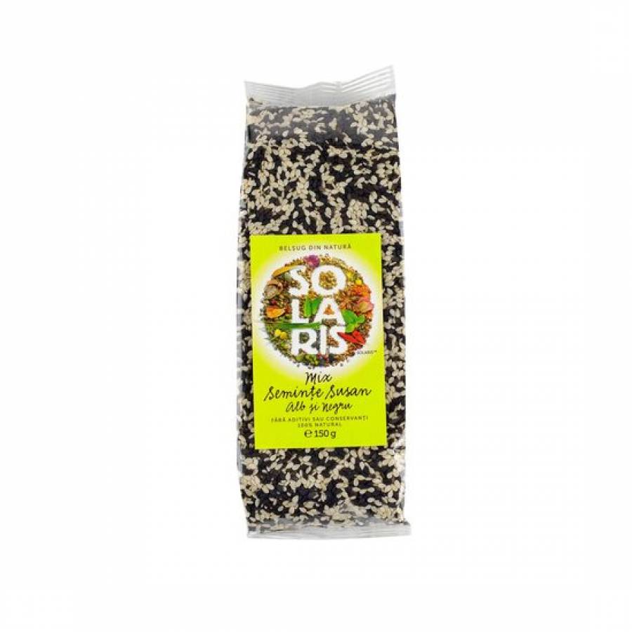 Condiment - Mix seminte susan alb si negru x 150g (SOLARIS)