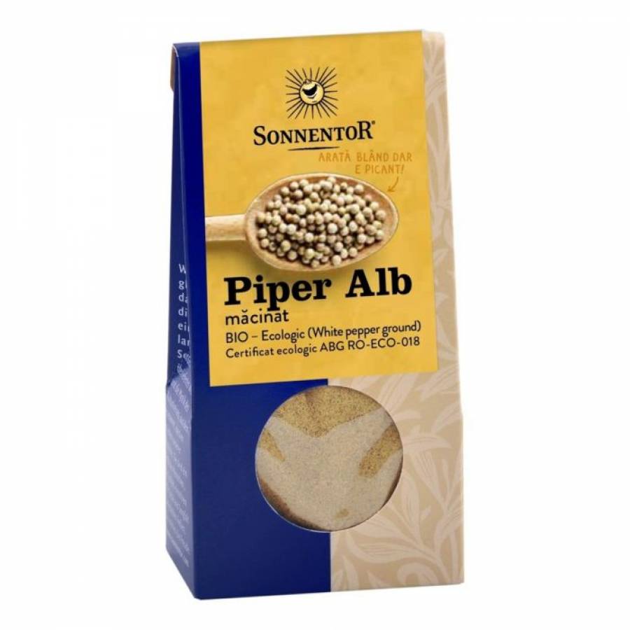 Condiment - Piper alb macinat eco x 35gr (SONNENTOR)