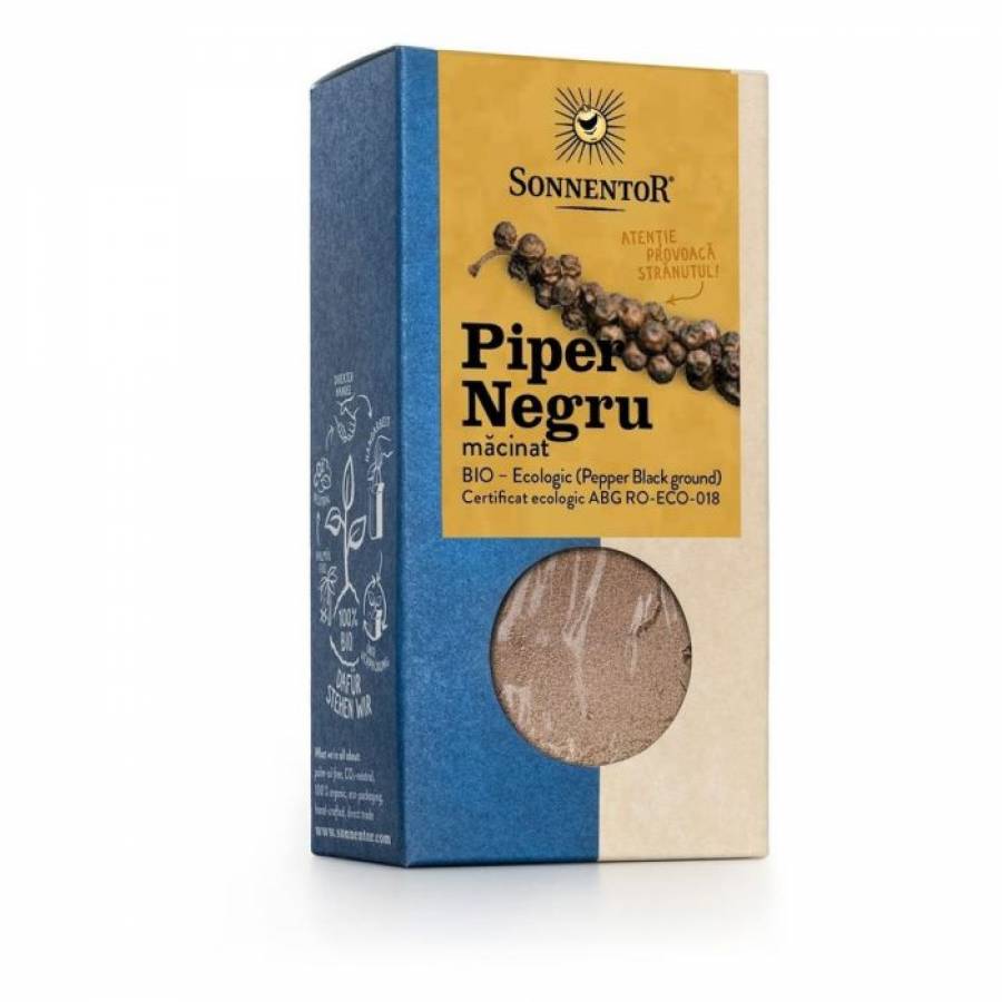 Condiment - Piper negru macinat eco x 35gr (SONNENTOR)