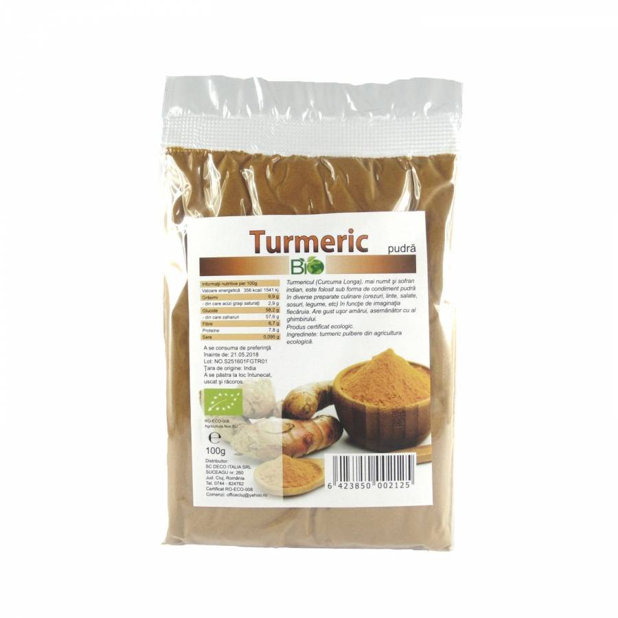 Turmeric pudra eco x 100g (DECO ITALIA)