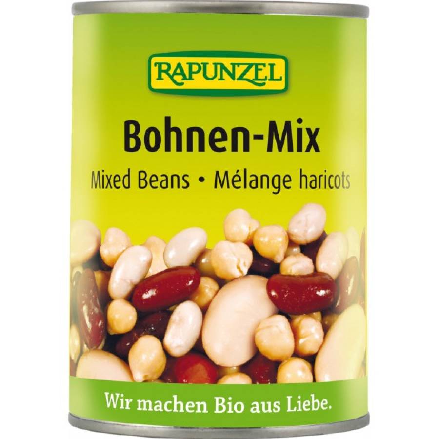 Fasole mixta in doza eco x 400g (RAPUNZEL)