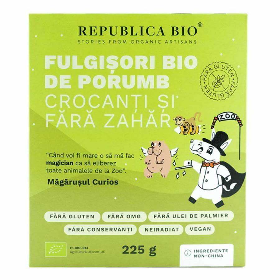 Fulgisori de porumb crocant fara zahar x 225g (REPUBLICA BIO)