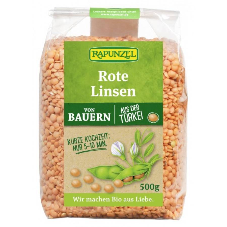 Linte rosie decojita eco x 500g (RAPUNZEL)