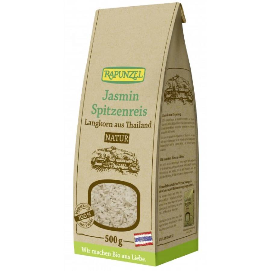 Orez Jasmin cu bob lung natur eco x 500g (RAPUNZEL)