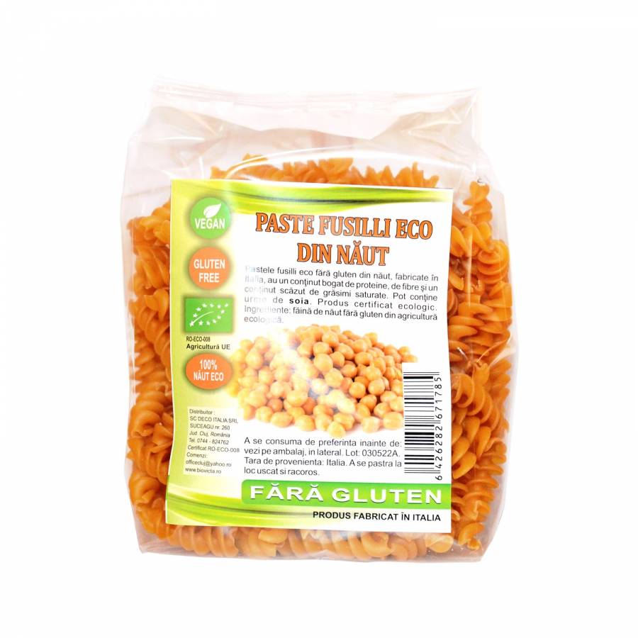 Paste fusilli eco fara gluten cu naut x 250g (DECO ITALIA)