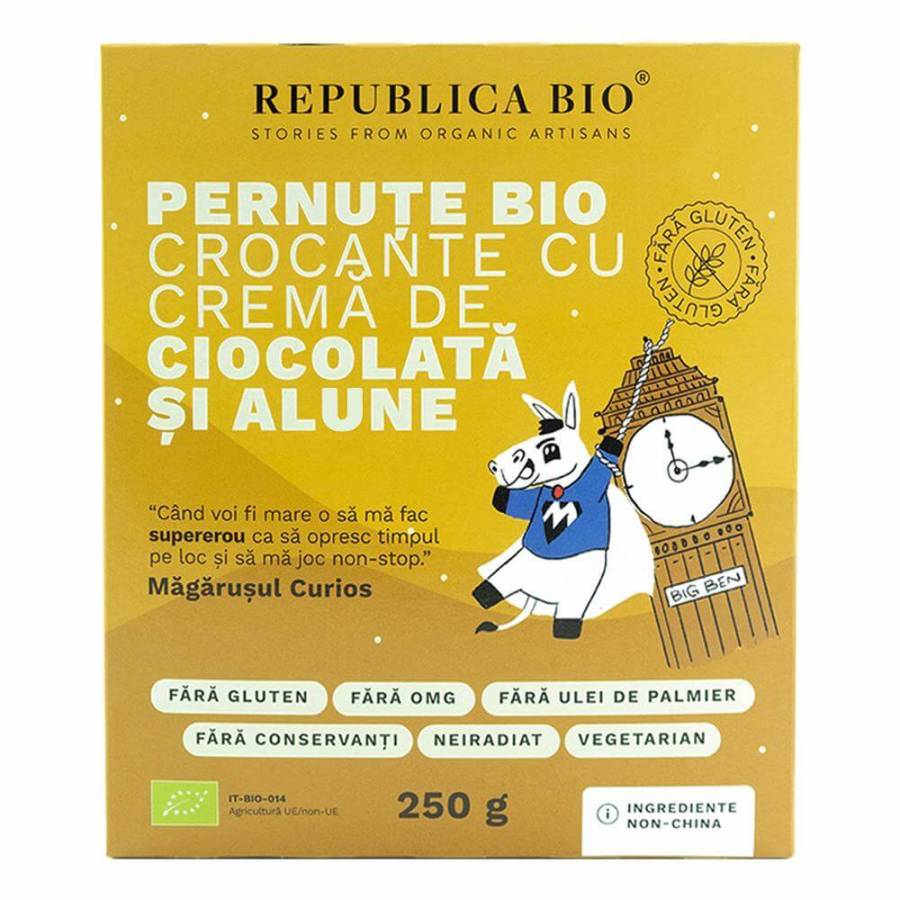 Pernute crocante crema ciocolata si alune bio x 250g (REPUBLICA BIO)