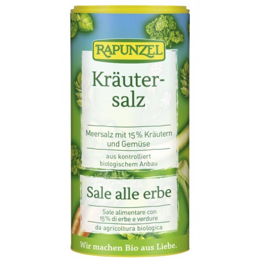 Sare iodata cu 15% plante, legume si alge eco x 125g (RAPUNZEL)