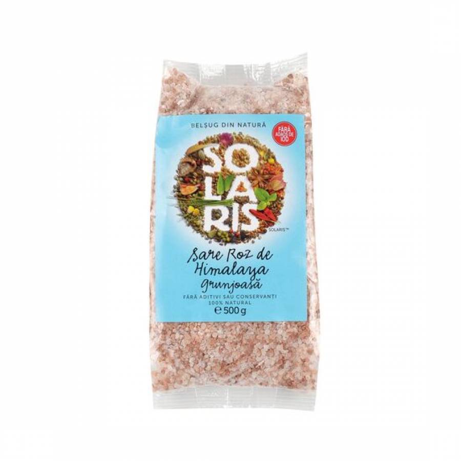 Sare roz de himalaya grunjoasa 500g (SOLARIS)