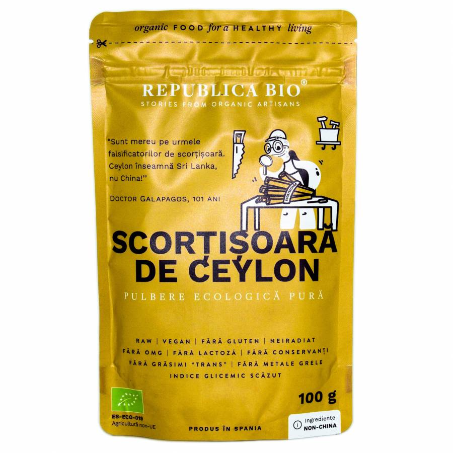 Scortisoara de Ceylon pulbere ecologica pura x 100g (REPUBLI