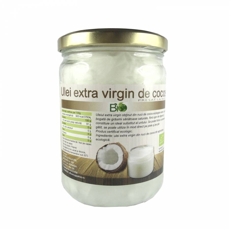 Ulei eco extra virgin din nuci de cocos 500ml (DECO ITALIA)