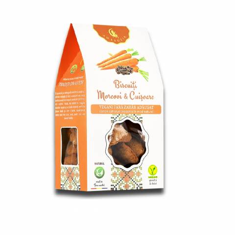 Biscuiti morcovi si cuisoare x 150g