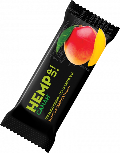 CANAH Baton din seminte de canepa cu mango si catina x 48g