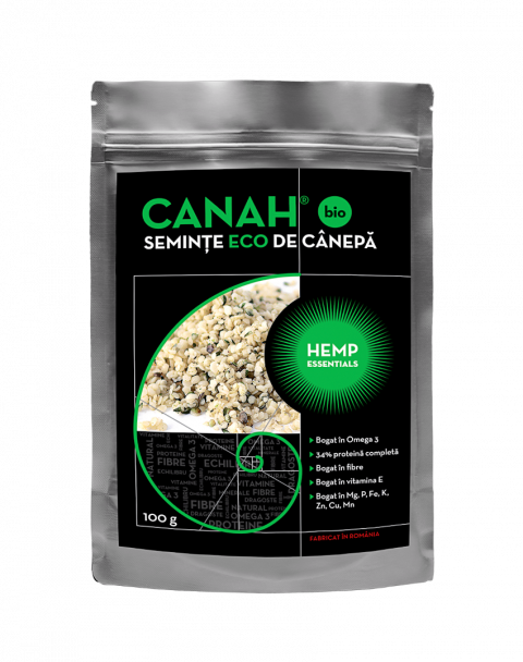 CANAH Seminte decorticate de canepa bio x 100g