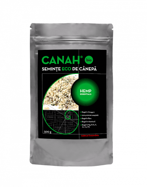 CANAH Seminte decorticate de canepa bio x 500g