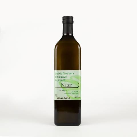 Gel de aloe vera natur cu pulpa x 1L (AQUANANO)