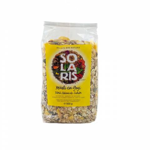 Musli cu goji (fara zahar) x 500g (SOLARIS)