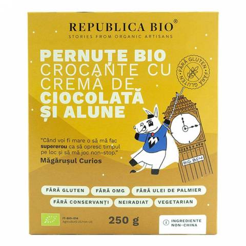 Pernute crocante crema ciocolata si alune bio x 250g (REPUBLICA BIO)